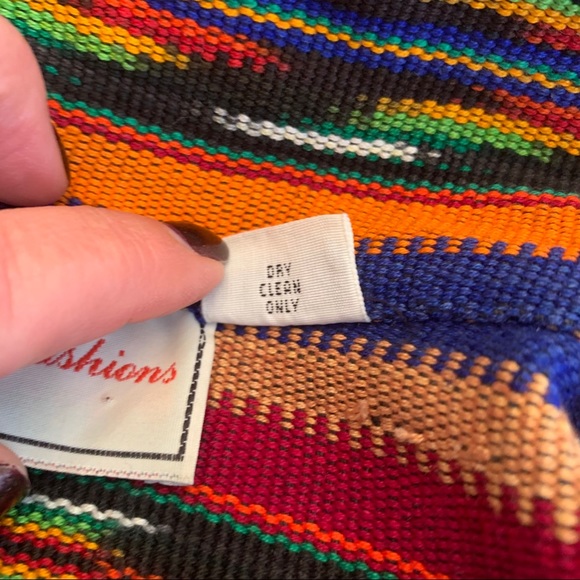 VINTAGE BLAZER COLORFUL GEOMETRIC PRINT - Picture 12 of 13